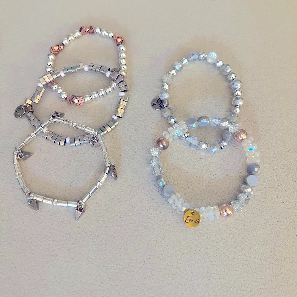 Five piece stretch bracelets